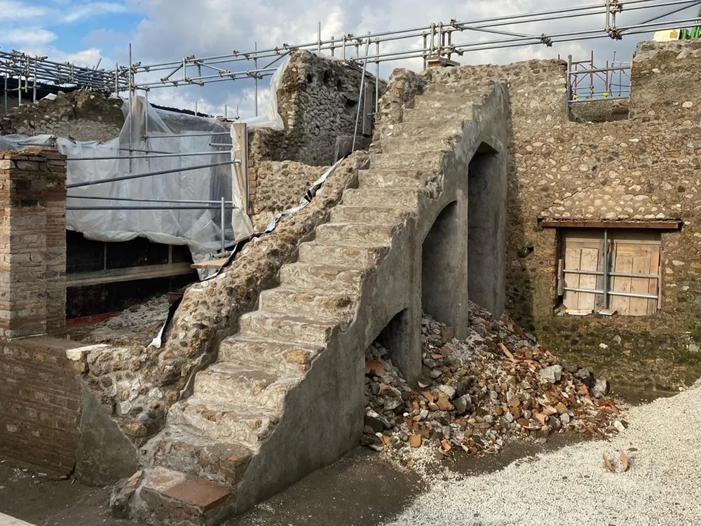 Staircase at the construction site