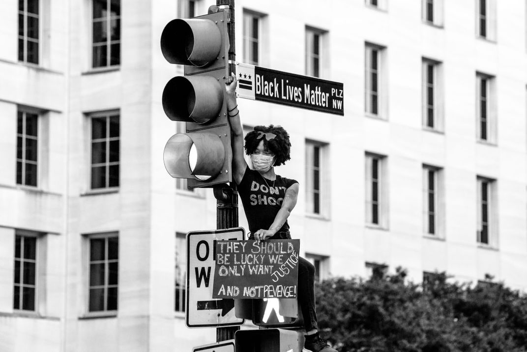 Black Lives Matter protest - high vantage point