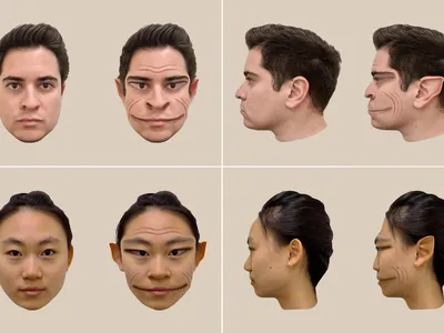 These digitally edited images show how&nbsp;Victor Sharrah perceives faces.