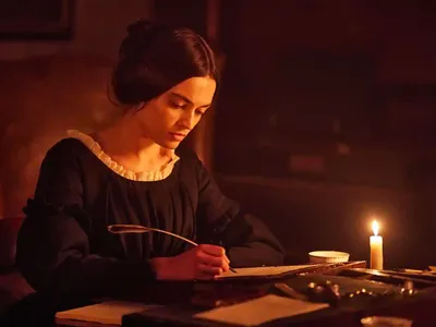 Emma Mackey as Emily Bront&euml; in&nbsp;Emily, a new film from&nbsp;Frances O&#39;Connor