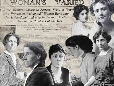 Heterodoxy&#39;s illustrious members included (clockwise from top right) Marie Jenney Howe, Susan Glaspell, Crystal Eastman, Rose Pastor Stokes, Doris Stevens, Charlotte Perkins Gilman and Rheta Childe Dorr.