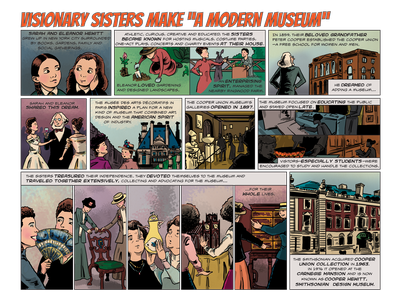 Visionary Sisters Make "A Modern Museum" comic with border